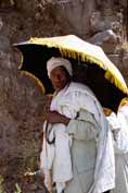 Mnich během Timkatu. Lalibela. Sever,  Etiopie.