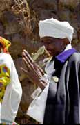 Mnich bhem Timkatu. Lalibela. Sever, Etiopie.