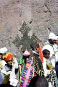 Procesí během Timkatu. Lalibela. Sever,  Etiopie.
