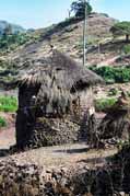 Lokální vesnice Lalibela. Sever,  Etiopie.