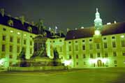 Noční Vídeň. Rakousko.