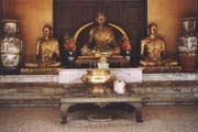 Chrám Sukhothai Traimit v Bangkoku. Thajsko.