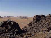 Černá poušť Sahara. Egypt.