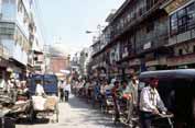 Ulice ve starém Dilí. Indie.