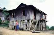 Vesnice horských kmenů. Oblast okolo vesnice Kalaw. Myanmar (Barma).