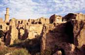 Pouštní vesnice Kharanagh. Okolí města Yazd. Írán.