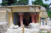 Knossos, Minoansk hlavn msto. Prvn palc byl postaven okolo 1900 B.C., Krta. ecko.