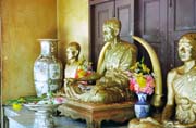 Chrám Sukhothai Traimit v Bangkoku Thajsko.