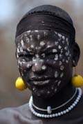 Muž z kmene Mursi. Etiopie.