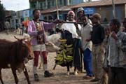 Prodejci banánů, Hosaina. Etiopie.