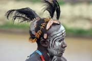 Muž z kmene Karo. Etiopie.