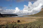 Jezero Garba Guracha. N�rodn� park Bale Mountain. Jih,  Etiopie.
