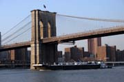 Brooklyn Bridge, Manhattan, New York. Spojené státy americké.