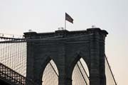 Brooklyn Bridge, Manhattan, New York. Spojené státy americké.