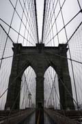 Brooklyn Bridge, Manhattan, New York. Spojené státy americké.