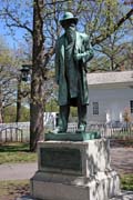 Dům Johna H. Stevense postaven v roce 1849 byl prvním domem na západním břehu Mississippi. Minehaha Park, Minneapolis, Minnesota. Spojené státy americké.
