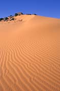 Písečné duny. Pyramidy v Meroe. Súdán.