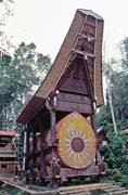 Tradin architektura Torad. Oblast Tana Toraja. Sulawesi, Indonsie.