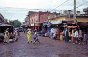 Ulice na triti v hlavnm mst Bamako. Mali.