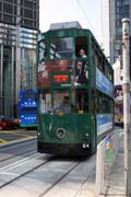 Jednopatrov tramvaj. Hong Kong.