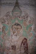 V některých chrámech se stále dochovaly vnirřní malby. Bagan. Myanmar (Barma).