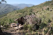 Pohled na lokální vesnice v okolí Mindatu. Provincie Chin. Myanmar (Barma).