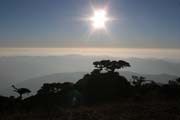 Pohled z vrcholu Mt. Victoria. Provincie Chin. Myanmar (Barma).