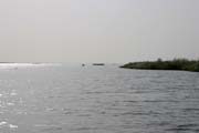 st eky Chari a pohled na jezero ad. Kamerun.
