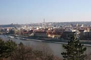 Pohled z Letné, Praha. Česká republika.