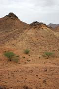 Krajina v poušti Sahara v oblasti pohoří Air. Niger.