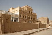 Hliněný palác ve městě Tarim. Oblast Wadi Hadramawt. Jemen.