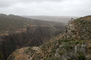 Pohledy do krajiny na planin Dixam. Ostrov Socotra (Suqutra). Jemen.