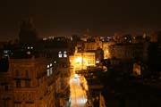 Stará Sana v noci. Jemen.