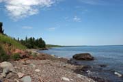 Jezero Superior, nejvet sladkovodn jezero na svete podle plochy, North Shore, Minnesota. Spojen stty americk.