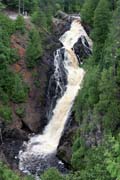 Vodopád Big Manitou, 50m vysoký, Wisconsin. Spojené státy americké.