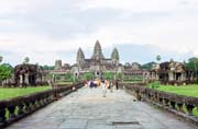 Hlavní vstup do chrámu Angkor Wat. Oblast chrámů Angkor Wat. Kambodža.