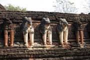 Archeologick park Kamphaeng Phet. Thajsko.