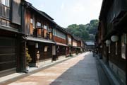 Higashi Geisha District (Higashi Chaya-Gai) v městečku Kanazawa. Japonsko.