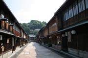 Higashi Geisha District (Higashi Chaya-Gai) v městečku Kanazawa. Japonsko.