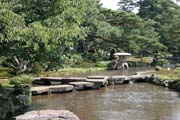 Zahrada Kenroku-en, Kanazawa. Japonsko.