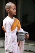 Mladé mniška, Yangon. Myanmar (Barma).