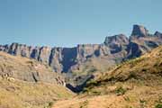 Amphhiteater, Royal Natal Národní park, Drakensberg. Jihoafrická republika.