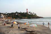 Pláž - Lighthouse beach, Kovalam. Indie.