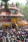 Thaipooya Mahotsavam Festival. Chrám Sree Maheswara Temple v Koorkancheri ve městě Thrissur, Kerala. Indie.