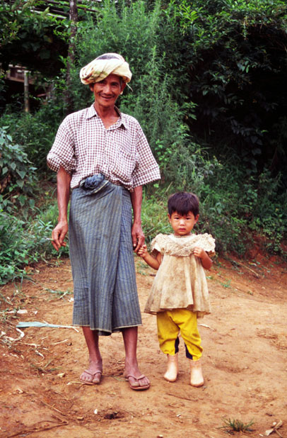 Oblast okolo vesnice Kalaw. Myanmar (Barma).