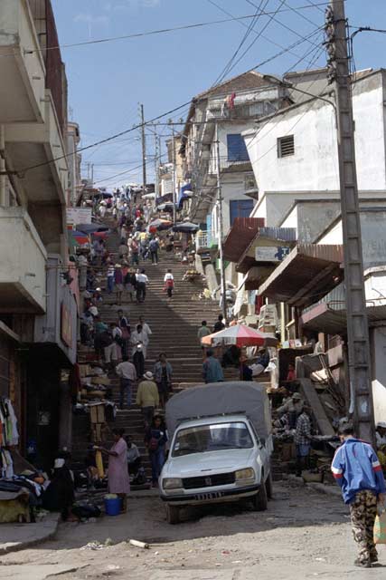 Ulice v Antananarivu. Madagaskar.