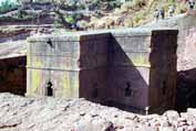 Kamenn chrm sv. Ji. Lalibela. Etiopie.