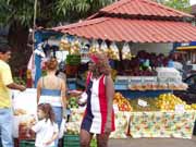 Trh v Puerto Limon. Kostarika.