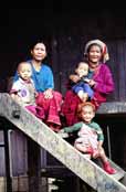Vesnice horských kmenů. Oblast okolo vesnice Kalaw. Myanmar (Barma).
