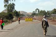 Silnice jin od Addis Abbeby. Etiopie.